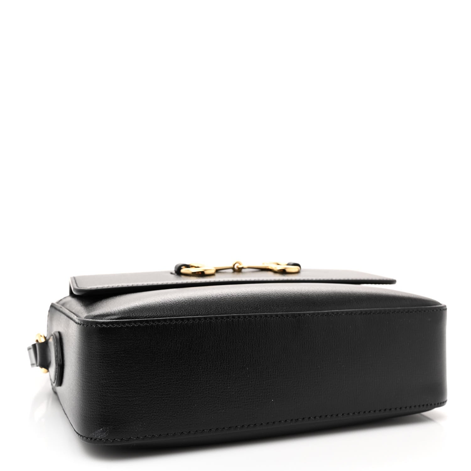 Gucci Textured Calfskin Small Horsebit 1955 Shoulder Bag Black 4 of 12