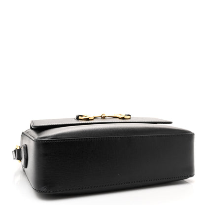 Gucci Textured Calfskin Small Horsebit 1955 Shoulder Bag Black 4 of 12