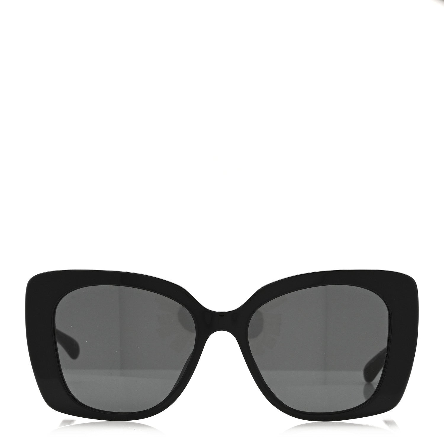 Chanel Acetate Strass Square Sunglasses 5422-B-A Black White 3 of 7