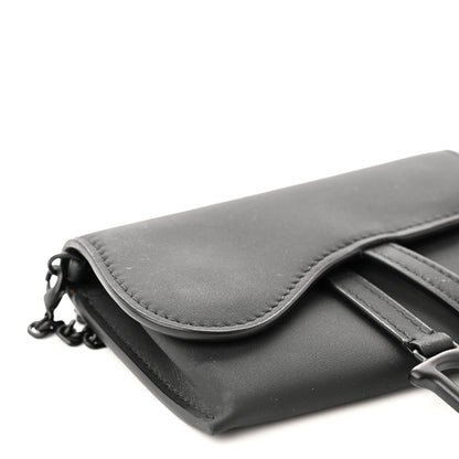 Christian Dior Ultra Matte Calfskin Nano Saddle Chain Pouch Black 7 of 9