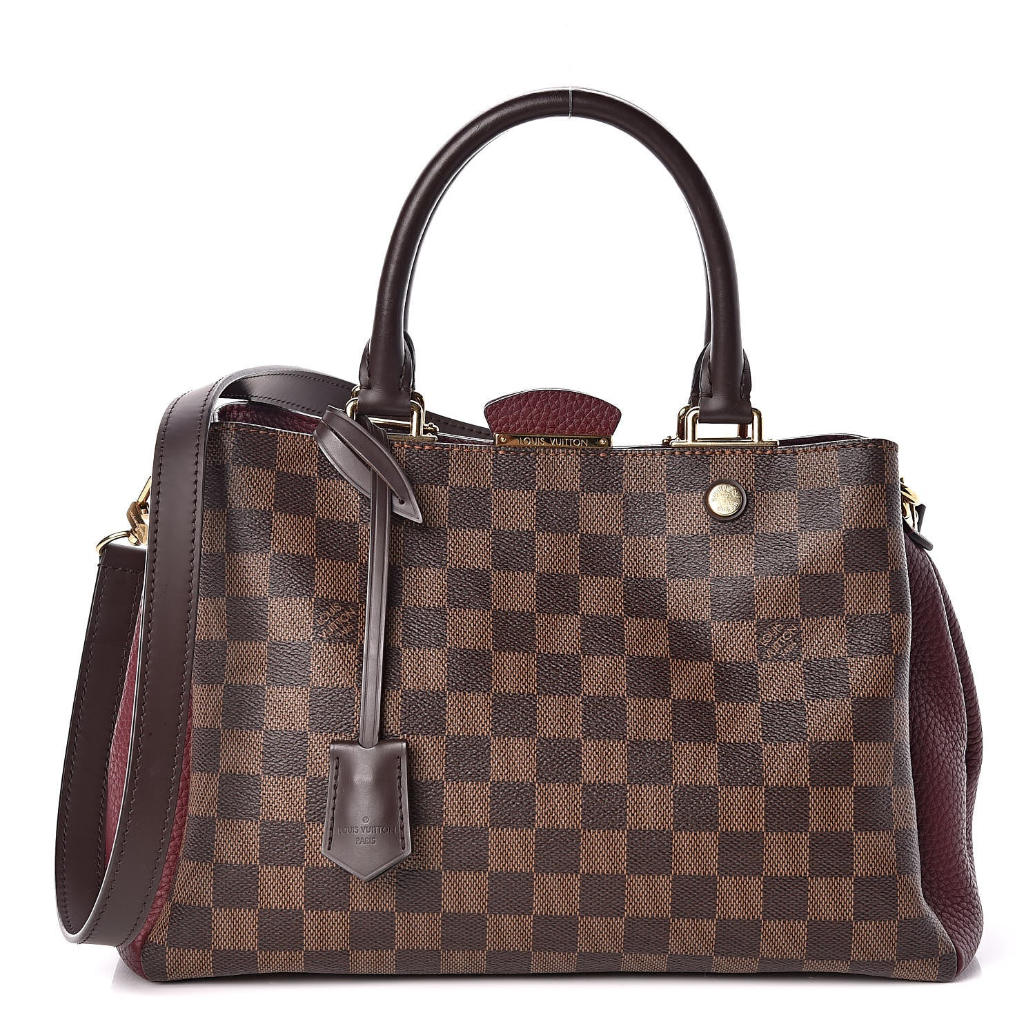 Louis Vuitton Damier Ebene Cuir Taurillon Brittany Bordeaux 1 of 10