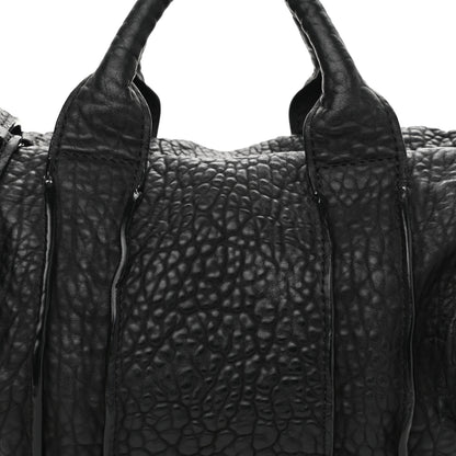 Alexander Wang Pebbled Lambskin Inside Out Rocco Black Clear Resin Hardware 7 of 10