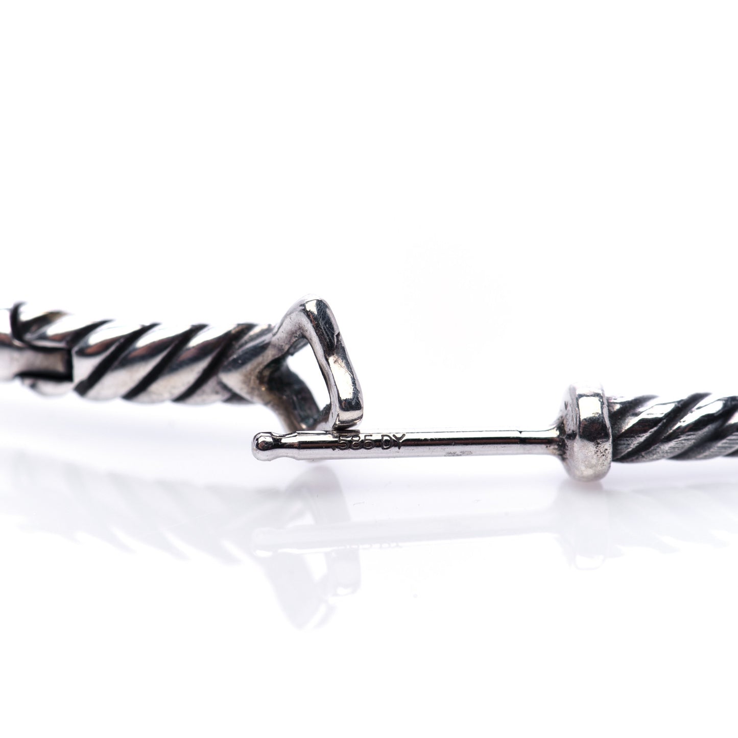 Sterling Silver Large Cable Classics Hoop Earrings