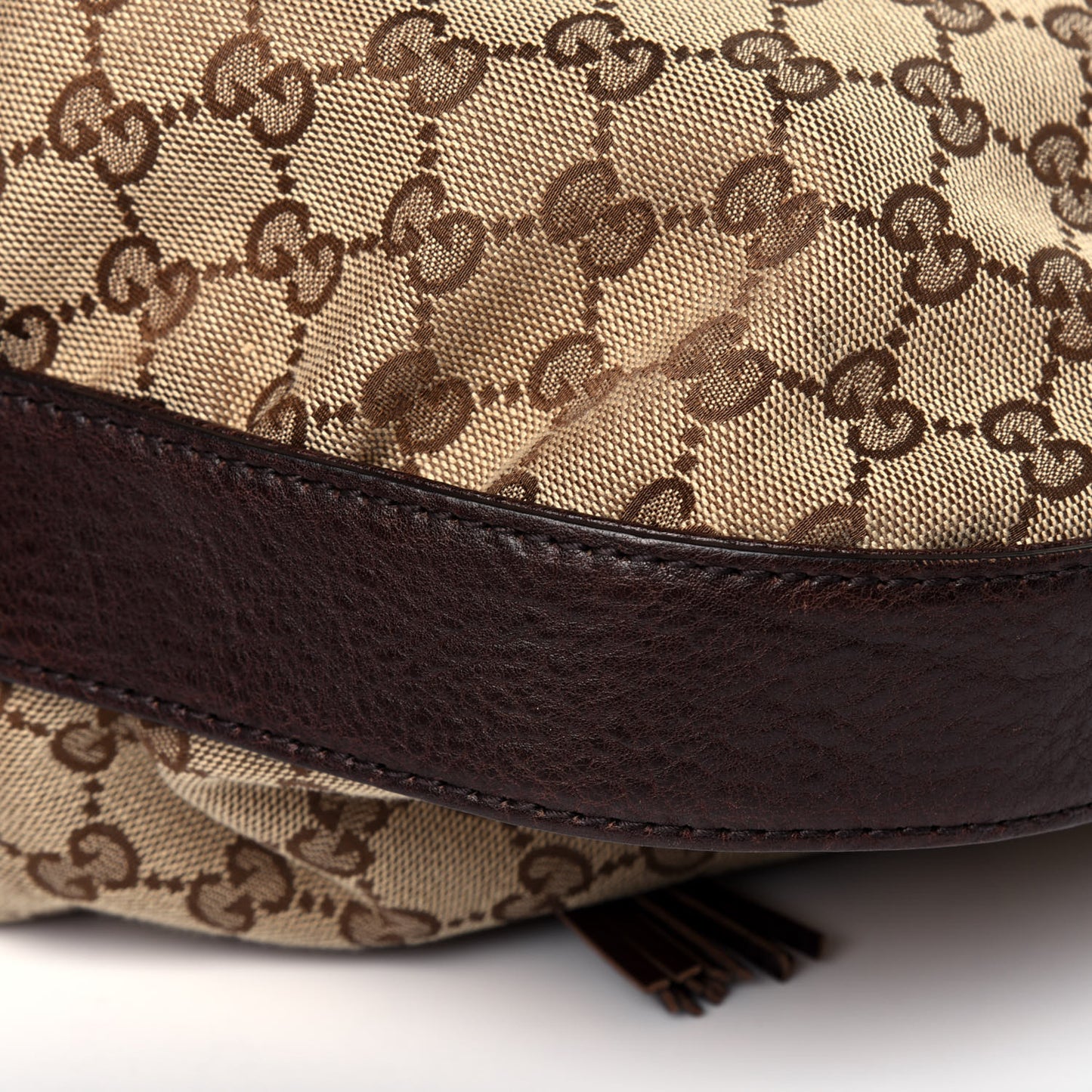 Monogram Medium Interlocking Icon Shoulder Bag Dark Brown