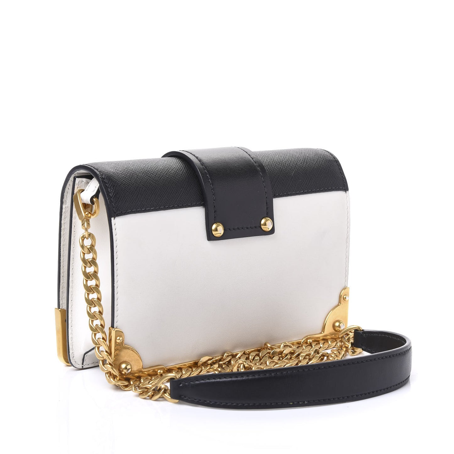 City Calf Saffiano Cahier Bag Talco Black