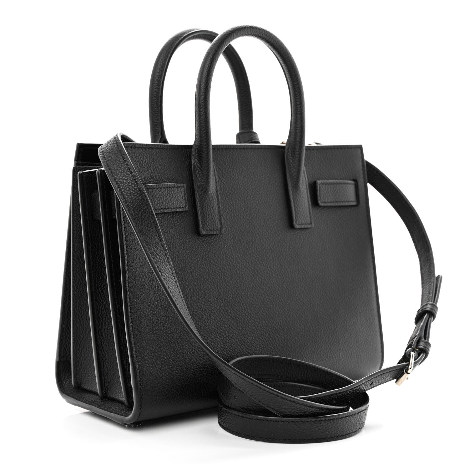 Saint Laurent Grained Calfskin Nano Sac De Jour Black 3 of 12
