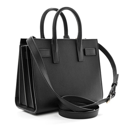 Saint Laurent Grained Calfskin Nano Sac De Jour Black 3 of 12