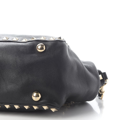 Valentino Garavani Vitello Small Rockstud Tote Black 8 of 8