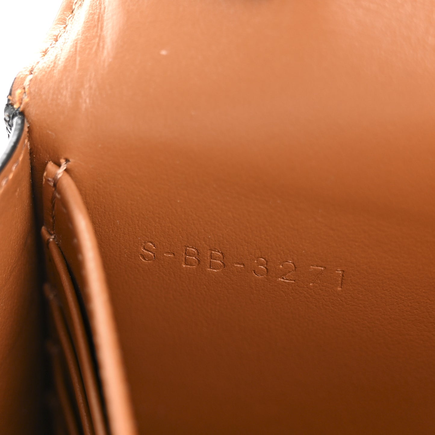 Triomphe Canvas Lambskin Wallet On Strap Tan