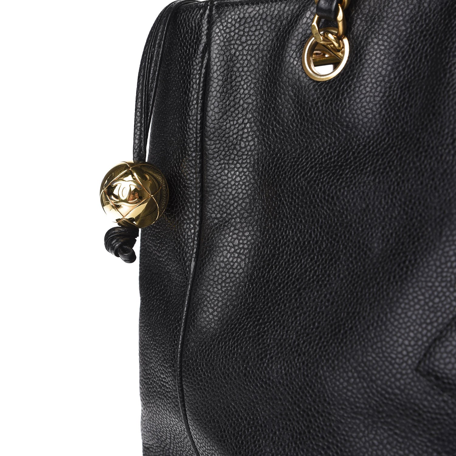 Chanel Caviar Large CC Shoulder Bag Black 12 of 12
