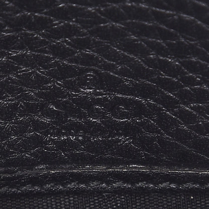 Gucci Pebbled Calfskin Soho Compact Disco Zip Around Wallet Black 7 of 8