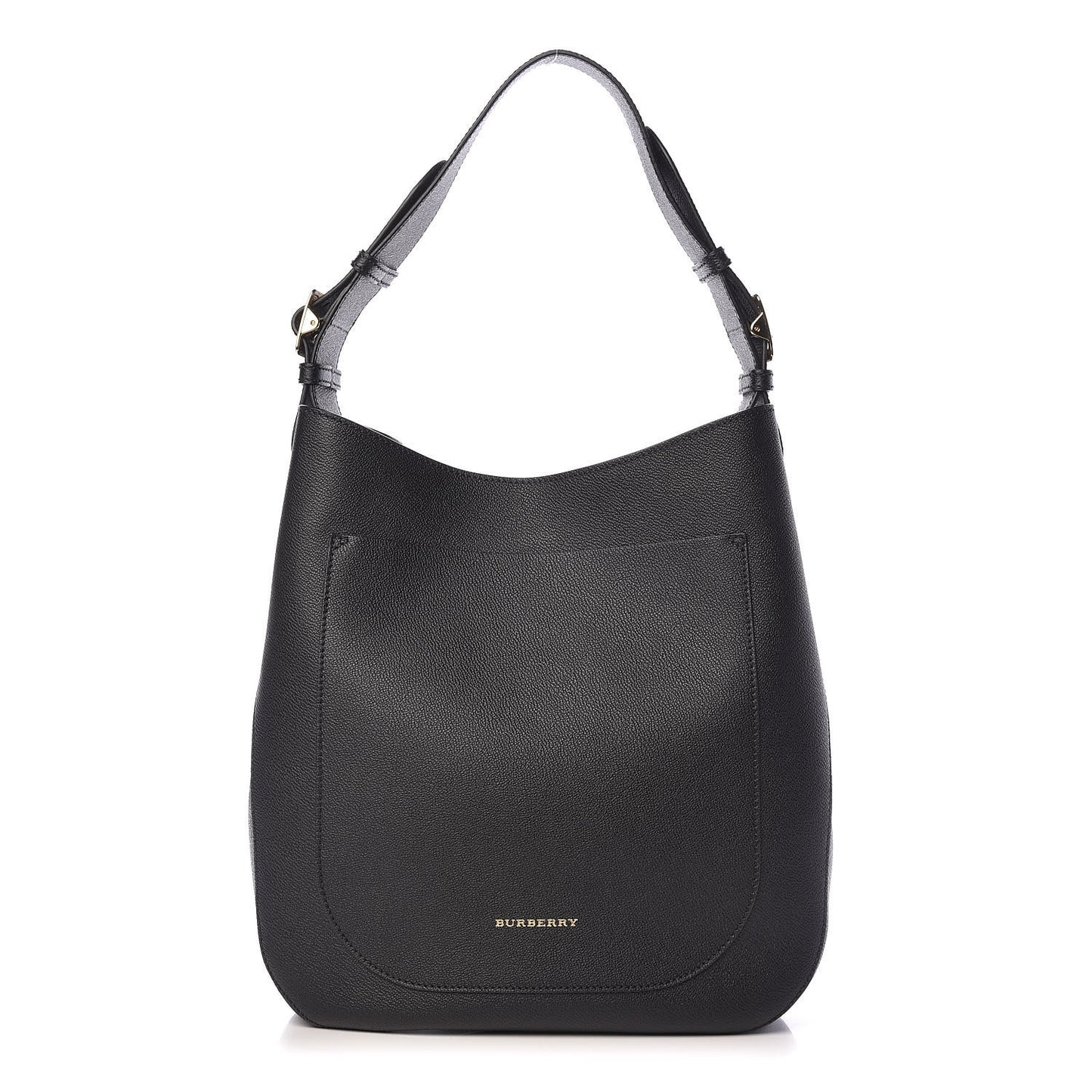 Grainy Calfskin Small Elmstone Hobo Black