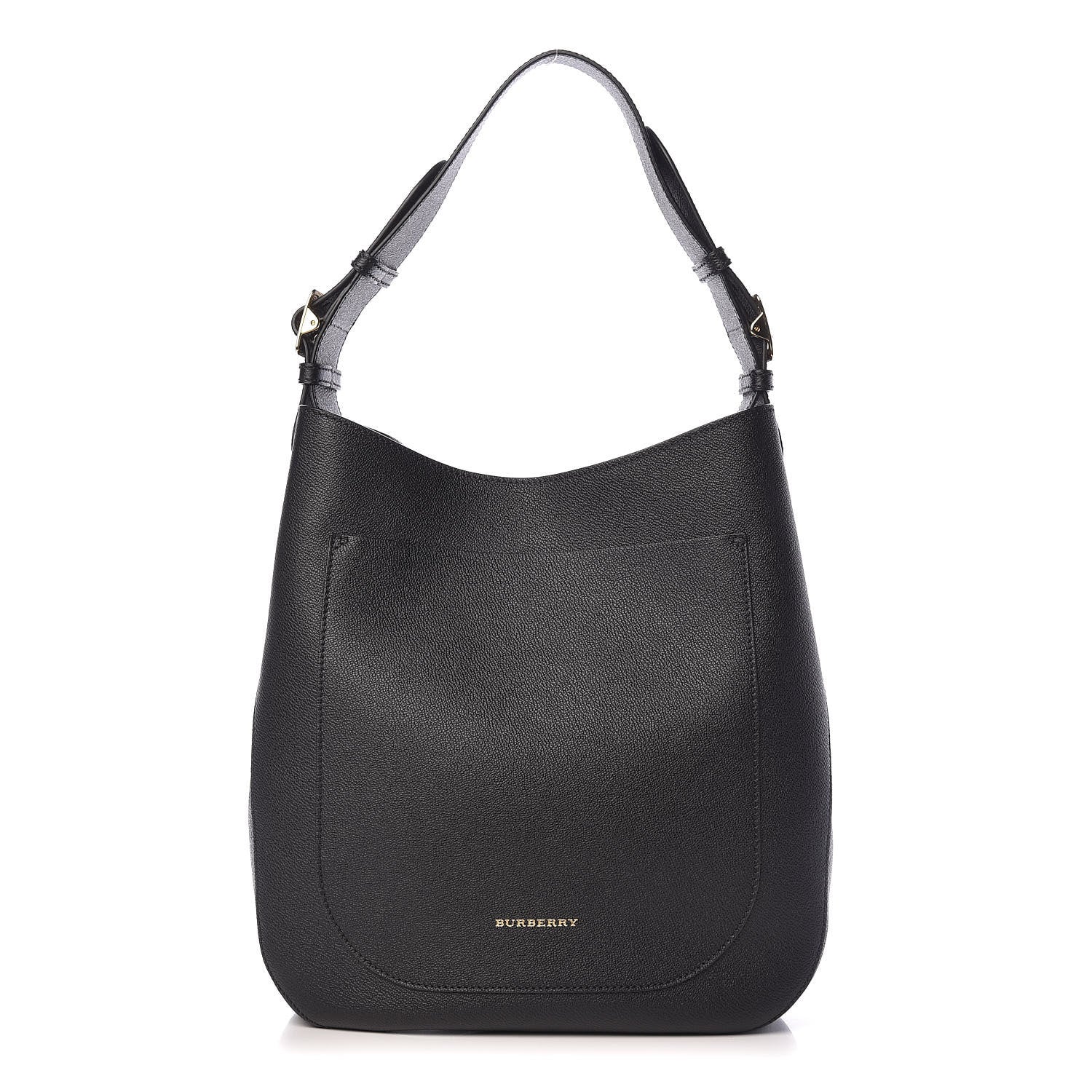 Burberry Grainy Calfskin Small Elmstone Hobo Black 1 of 13