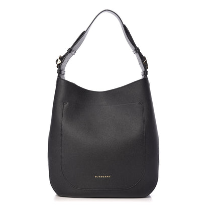Burberry Grainy Calfskin Small Elmstone Hobo Black 1 of 13