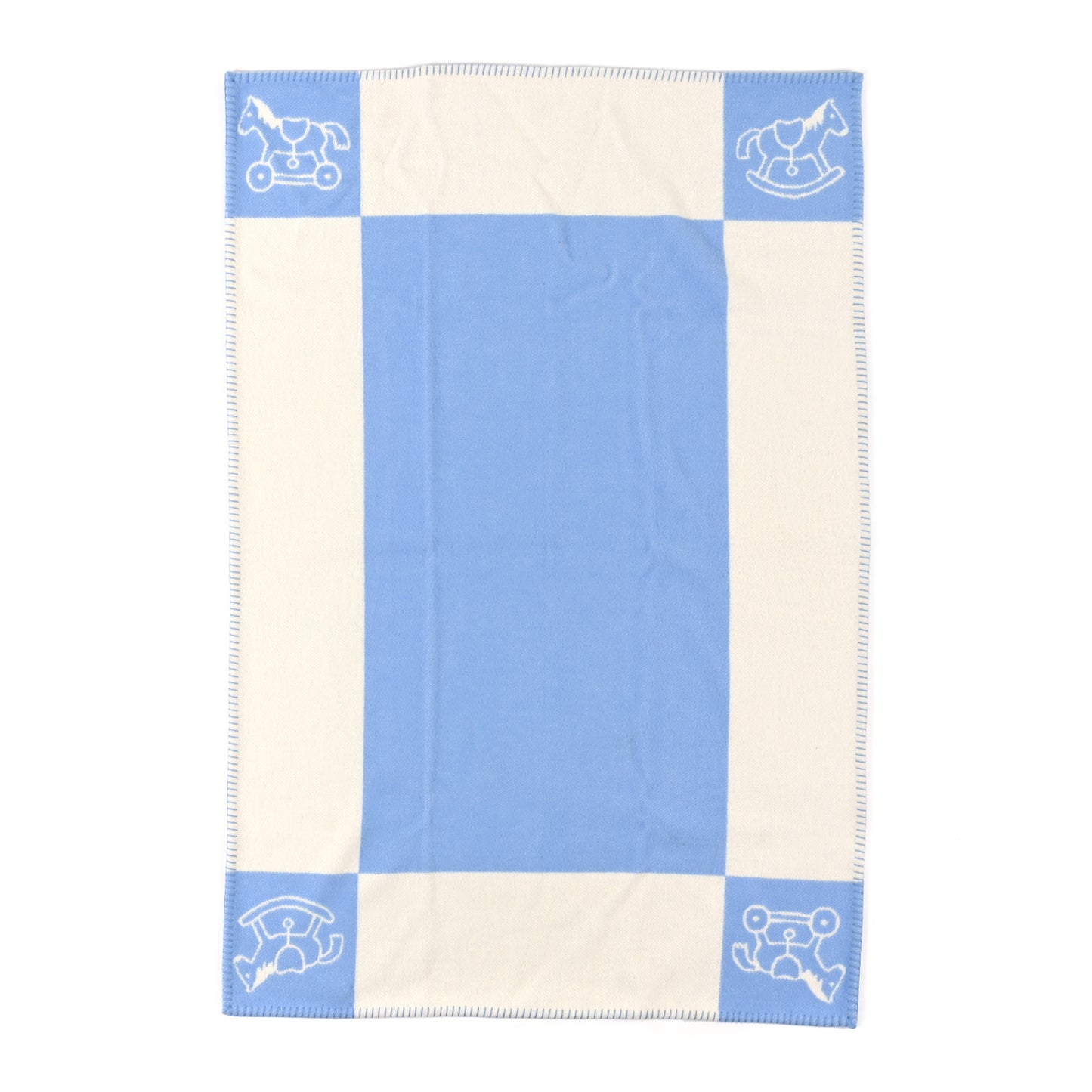 Wool Cashmere Adada Avalon Baby Blanket Blue Glacier