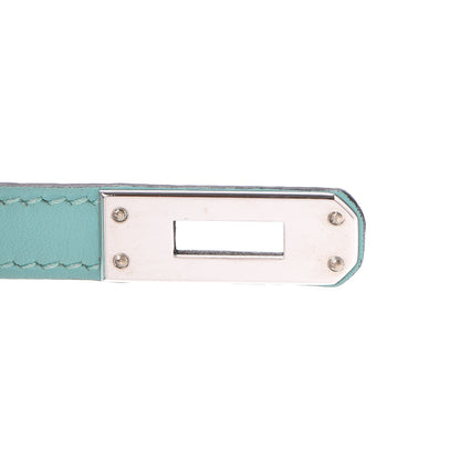 Hermes Swift Kelly Pochette Clutch Bleu Atoll 18 of 30