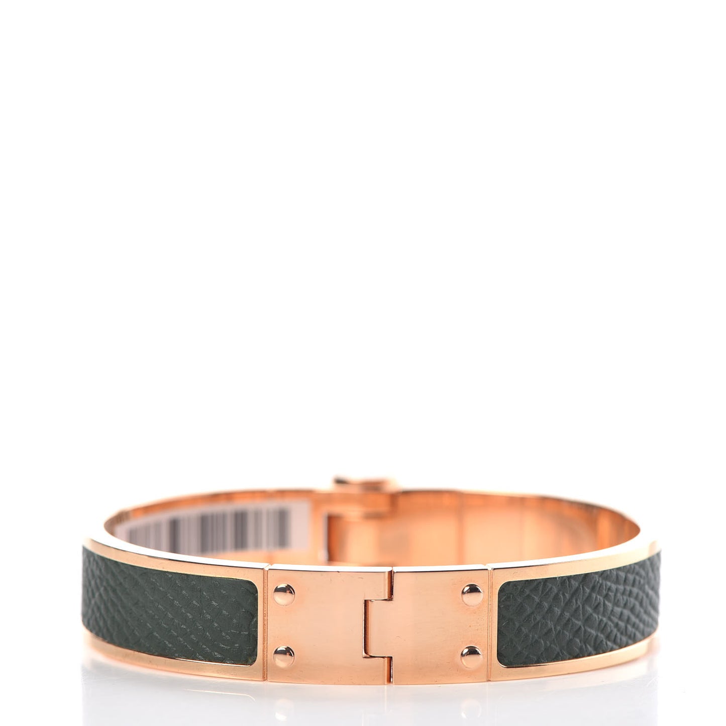 Epsom Charniere Narrow Hinged Bracelet S Vert Anglais