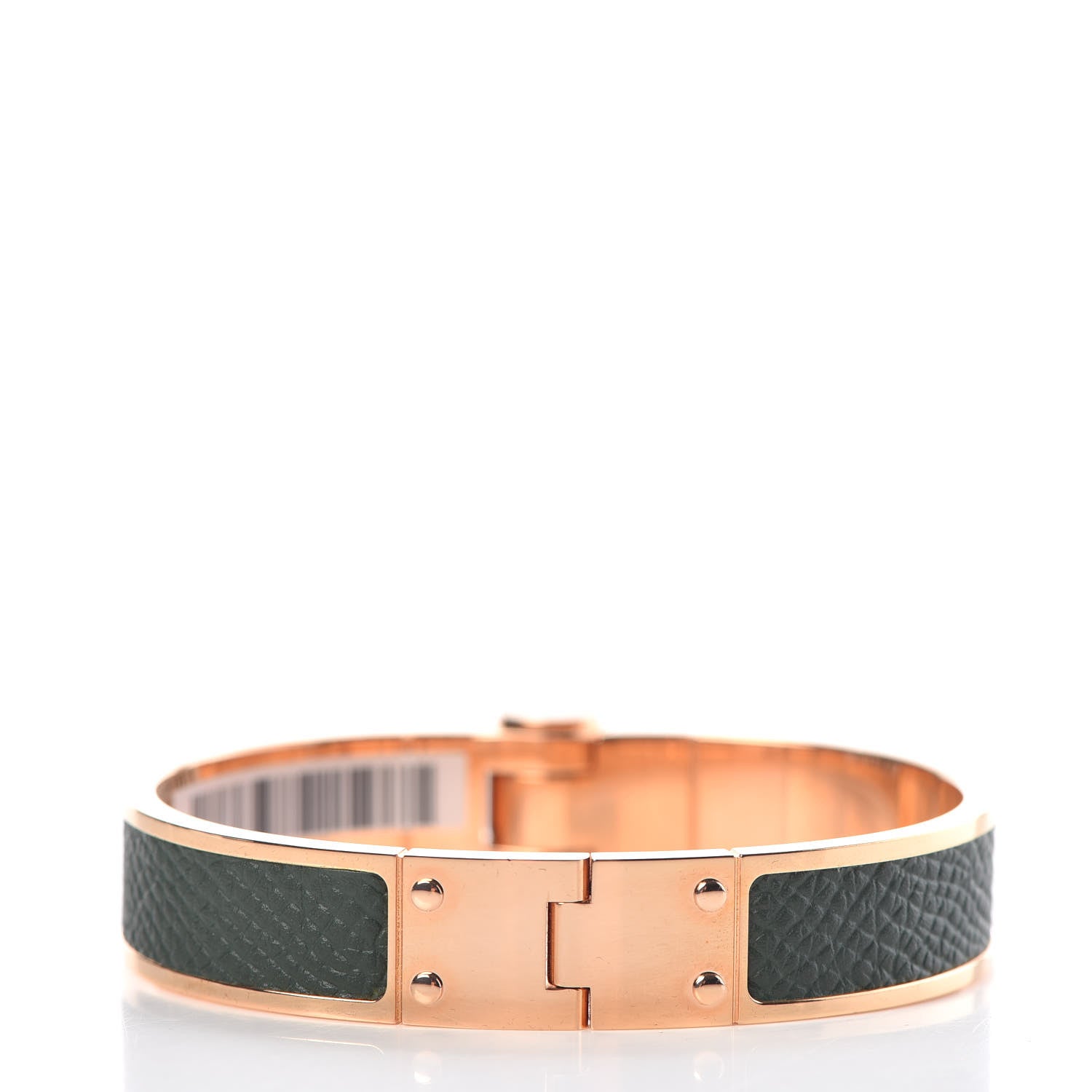 Hermes Epsom Charniere Narrow Hinged Bracelet S Vert Anglais 3 of 4
