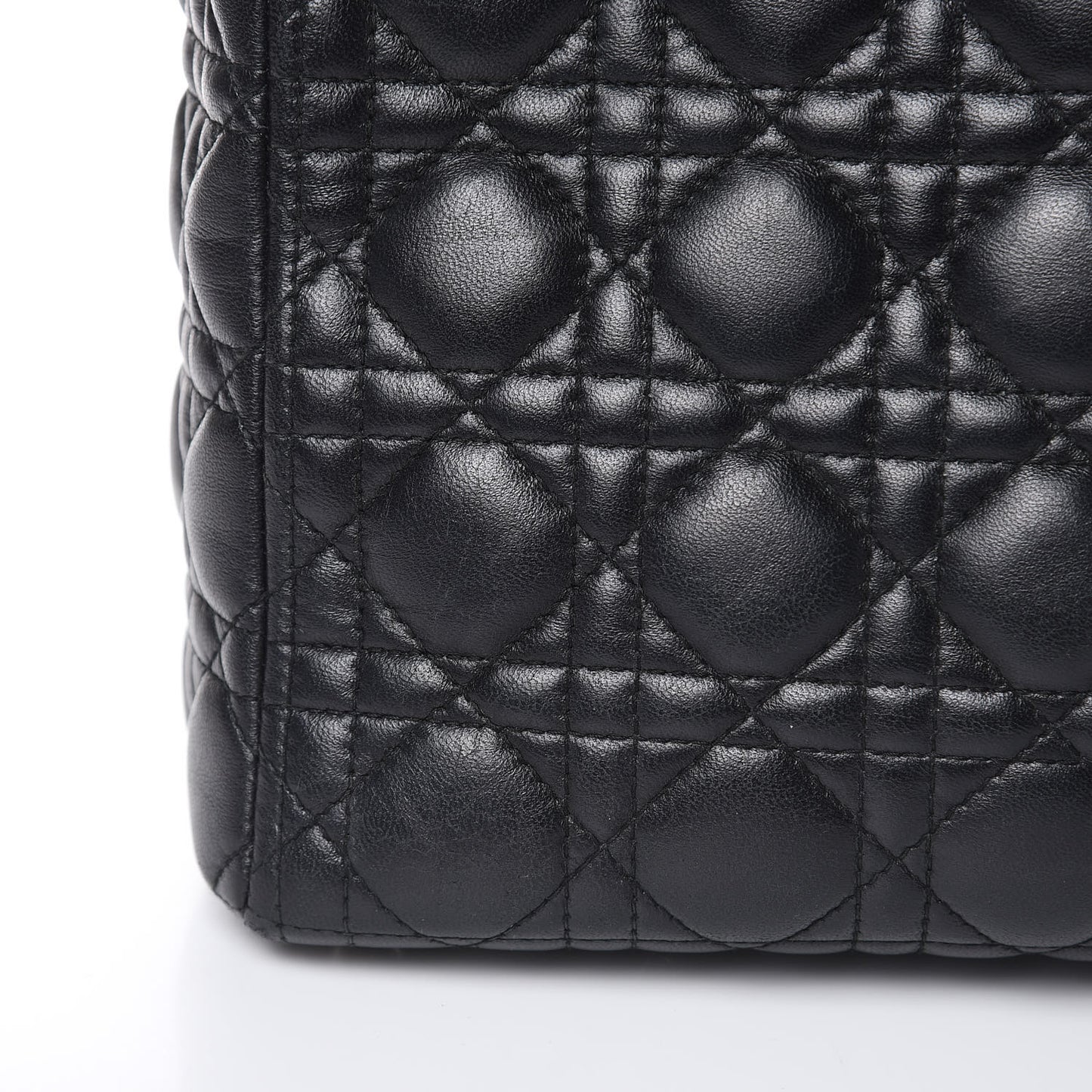 Lambskin Cannage Large Lady Dior Black