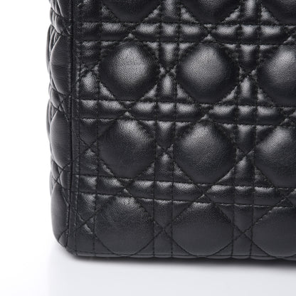 Christian Dior Lambskin Cannage Large Lady Dior Black 15 of 17