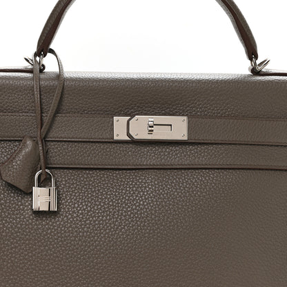 Hermes Taurillon Clemence Kelly Retourne 40 Etain 8 of 11