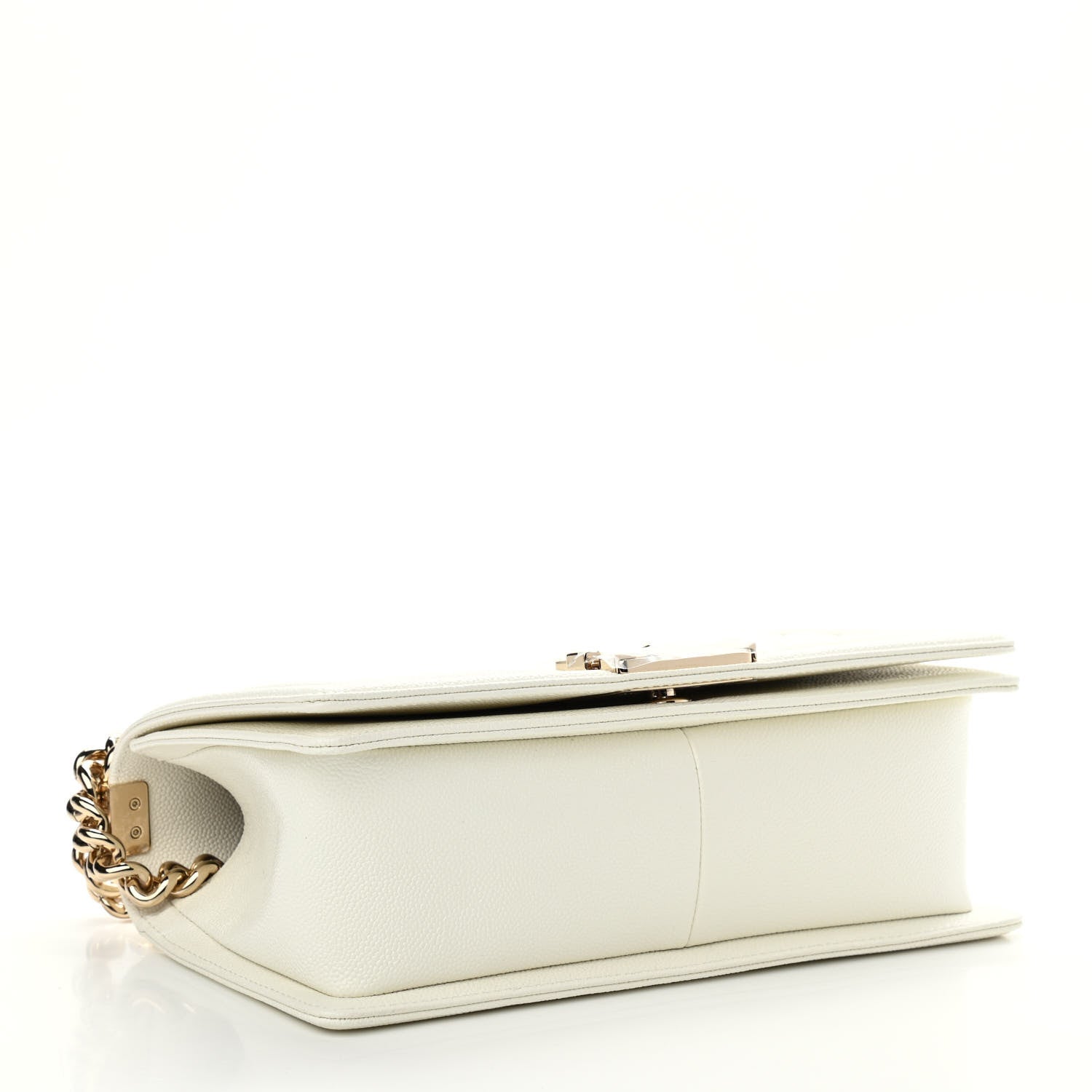 Chanel Caviar Quilted Medium Boy Flap White 3 of 9
