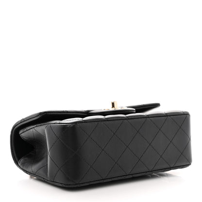 Chanel Lambskin Quilted Mini Top Handle Rectangular Flap Black 4 of 11