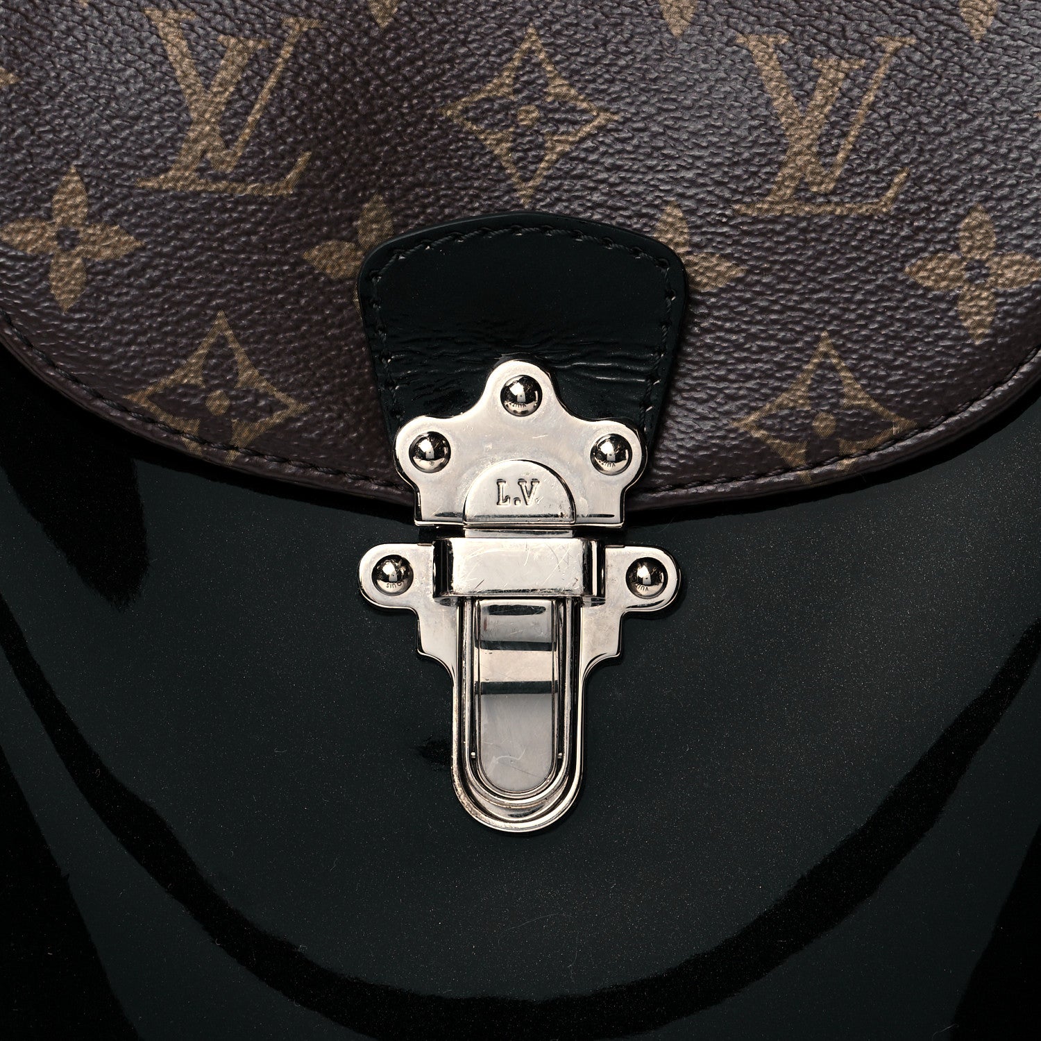 Louis Vuitton Patent Monogram Hot Springs Backpack Black 6 of 8