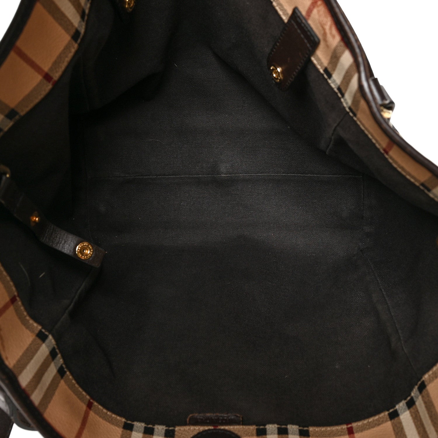 Burberry Haymarket Check Small Canterbury Tote Chocolate 5 of 12