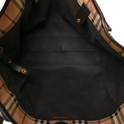 Burberry Haymarket Check Small Canterbury Tote Chocolate 5 of 12