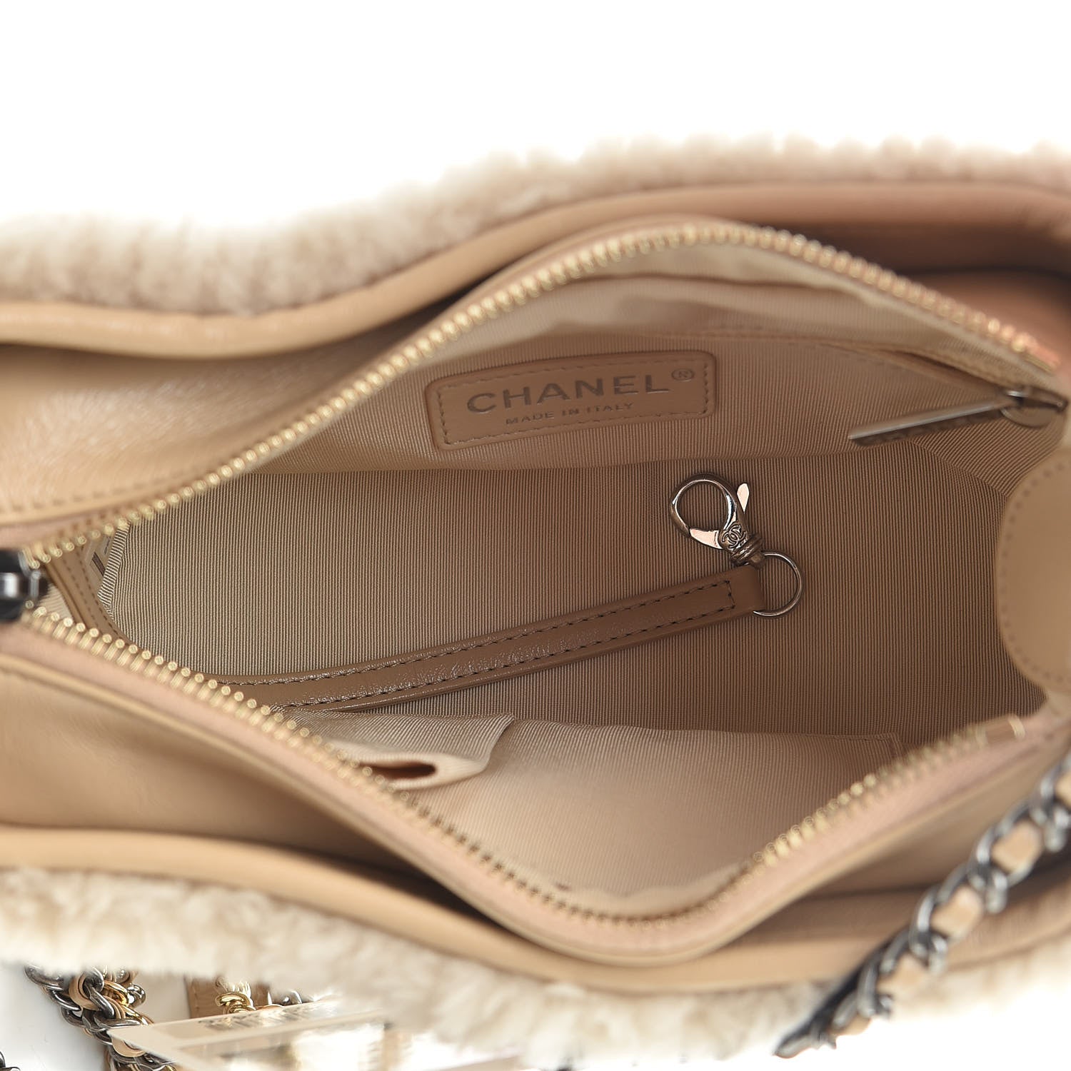 Chanel Shearling Small Gabrielle Hobo Dark Beige 5 of 11