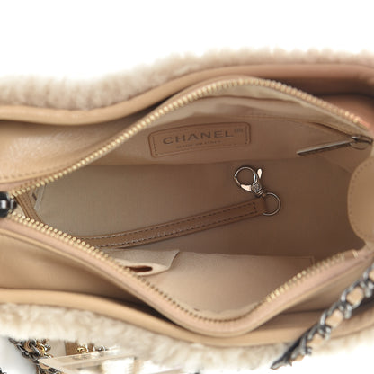 Chanel Shearling Small Gabrielle Hobo Dark Beige 5 of 11