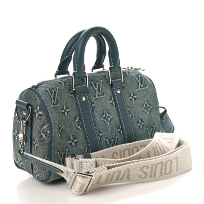 Louis Vuitton Monogram Washed Denim Keepall Bandouliere 25 2 of 8