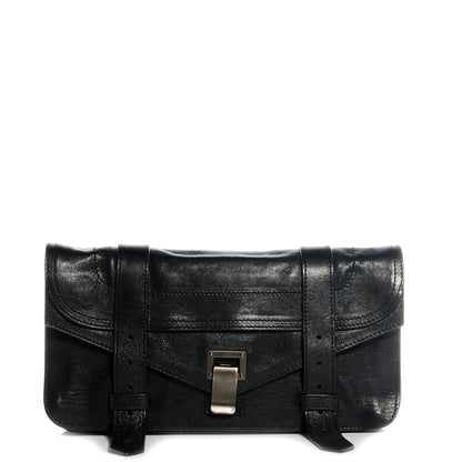 Proenza Schouler Lux Leather PS1 Pochette Clutch Black 1 of 10
