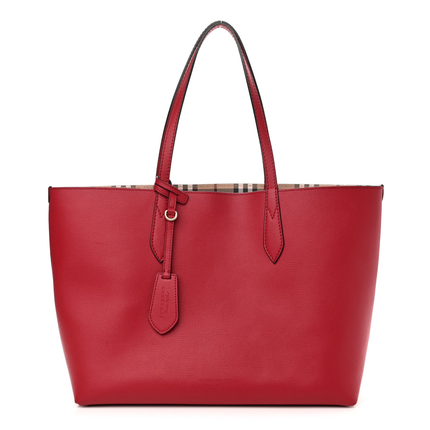 Haymarket Check Medium Reversible Tote Red