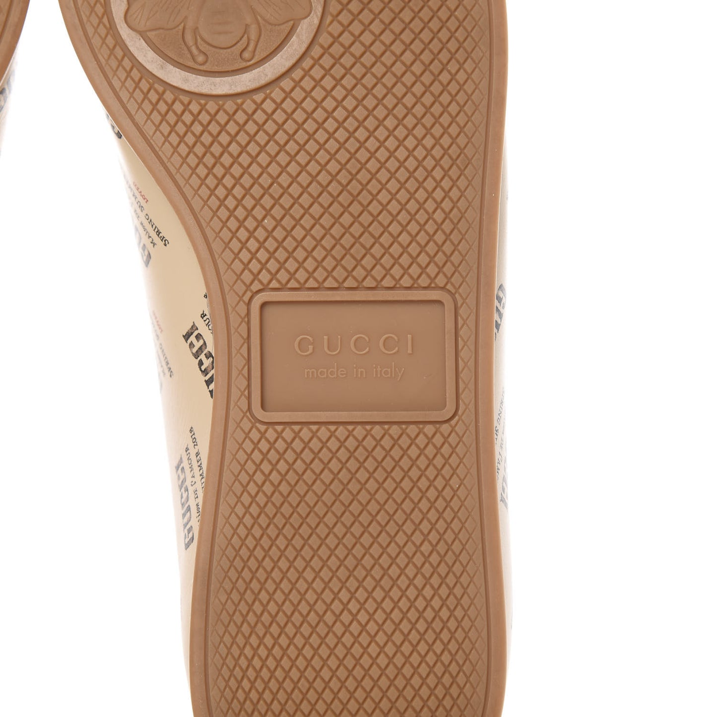 Calfskin Stamp Print Mens Falacer Sneakers 7.5 Soy