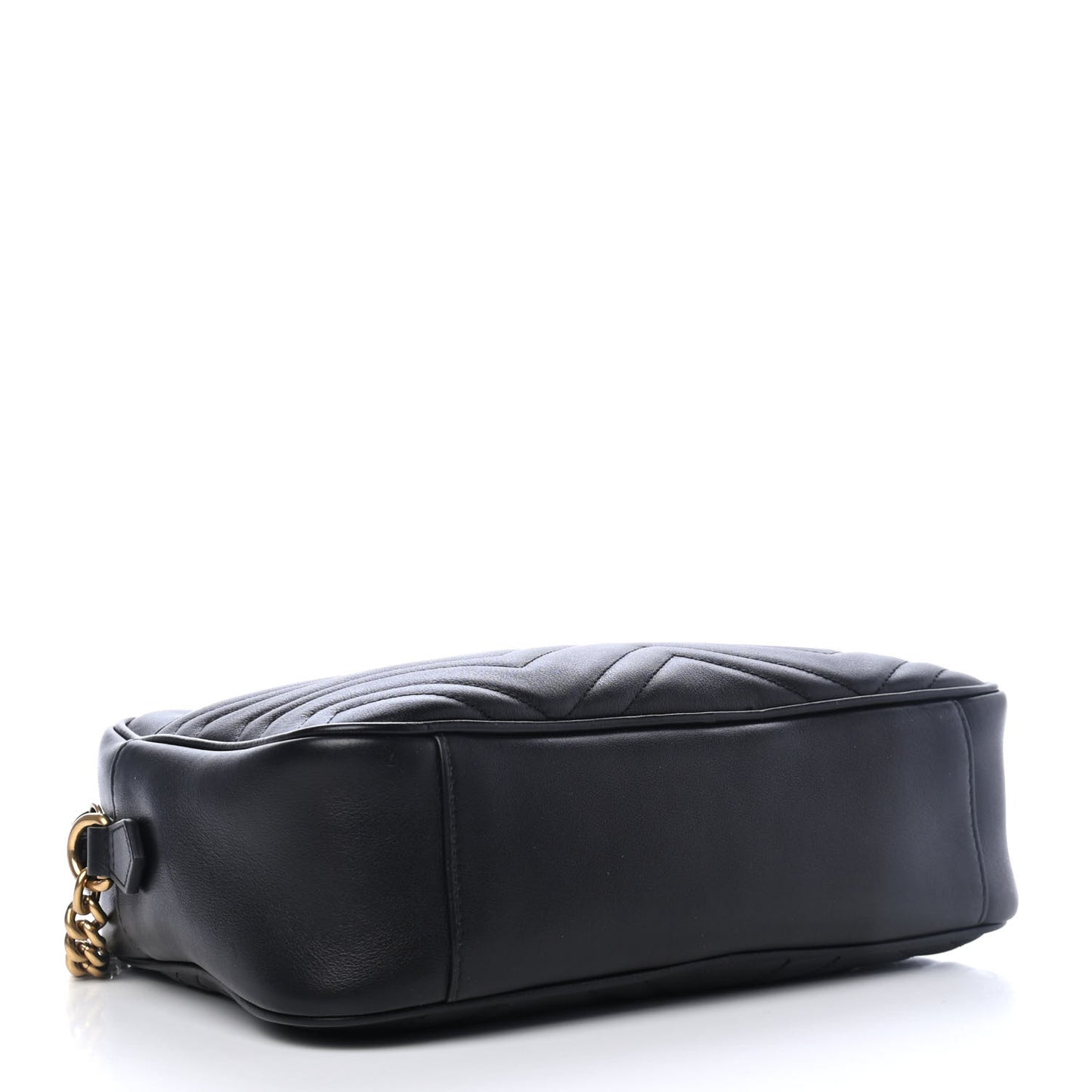 Calfskin Matelasse Medium GG Marmont Chain Shoulder Bag Black