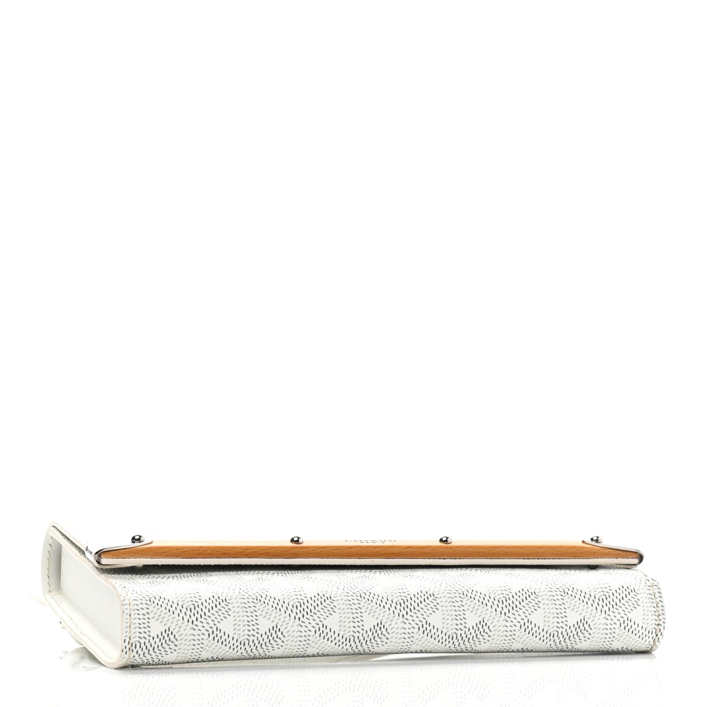 Goyardine Monte Carlo Bois Clutch White
