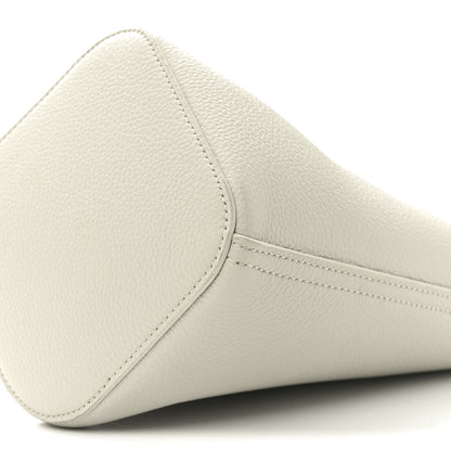 Loewe Soft Grained Calfskin Mini Pebble Bucket Bag White 9 of 9