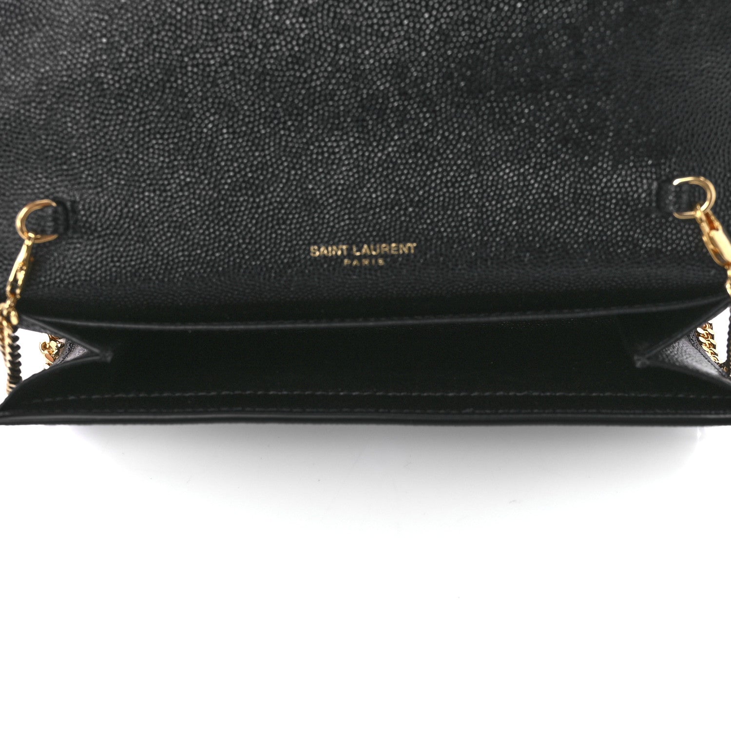 Saint Laurent Grain De Poudre Uptown Chain Wallet Black 6 of 10