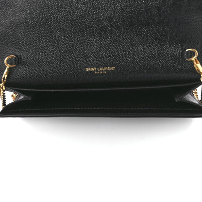 Saint Laurent Grain De Poudre Uptown Chain Wallet Black 6 of 10