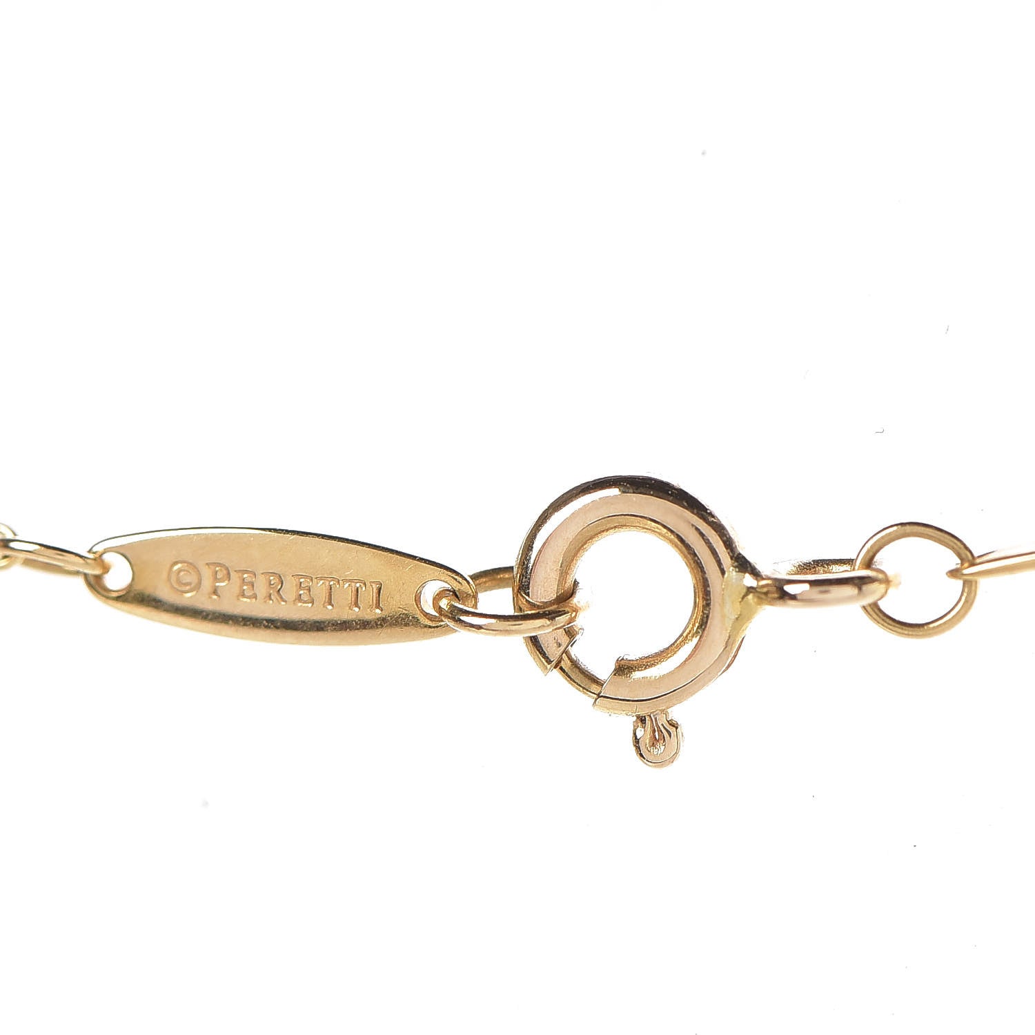 Tiffany 18K Yellow Gold Diamond .12ct Elsa Peretti Diamonds by the Yard Pendant Necklace 6 of 7