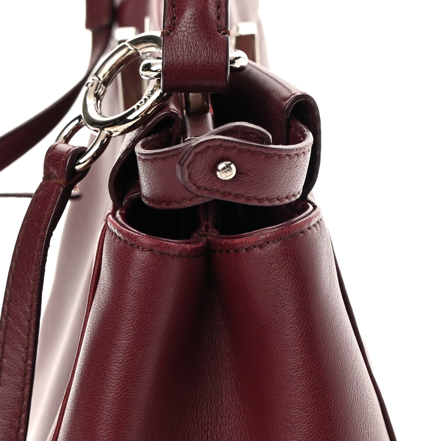 Nappa Mini Peekaboo Iconic Satchel Bordeaux