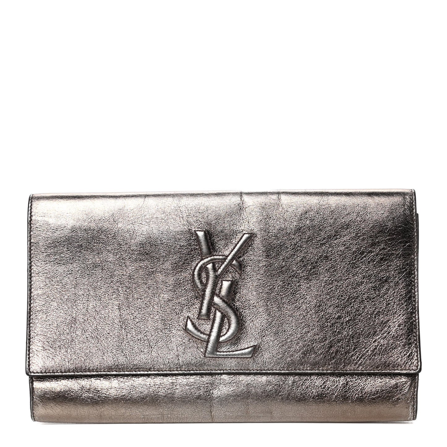 Metallic Calfskin Monogram Large Belle De Jour Clutch Gold