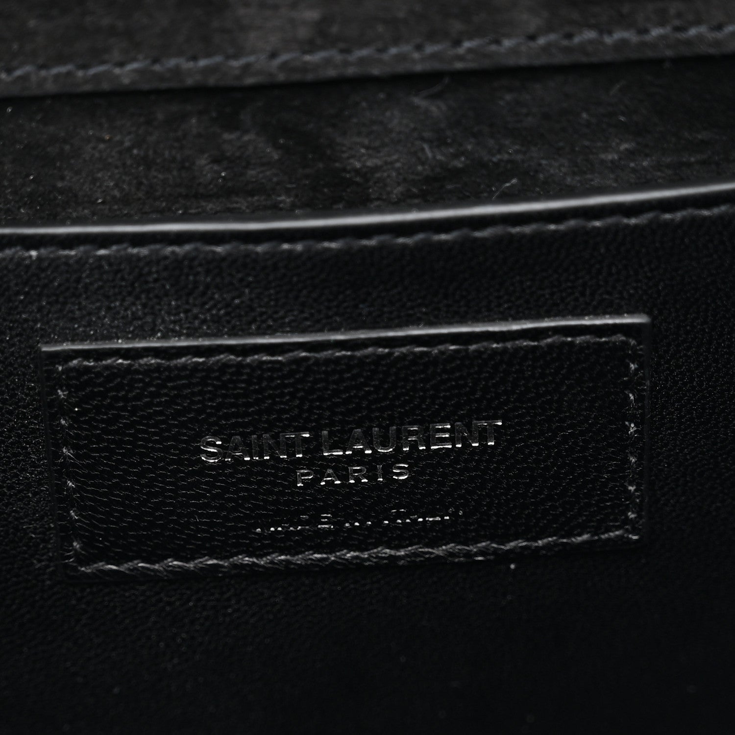 Saint Laurent Calfskin Crocodile Embossed Small Classic Monogram Kate Tassel Satchel Black 6 of 10
