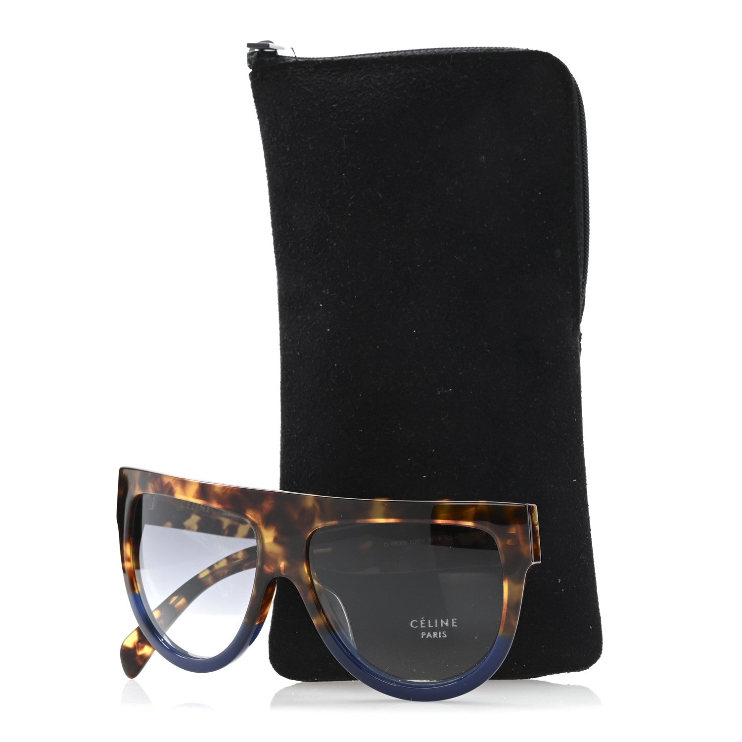 Celine Shadow Sunglasses CL 41026/S Havana Blue 7 of 7