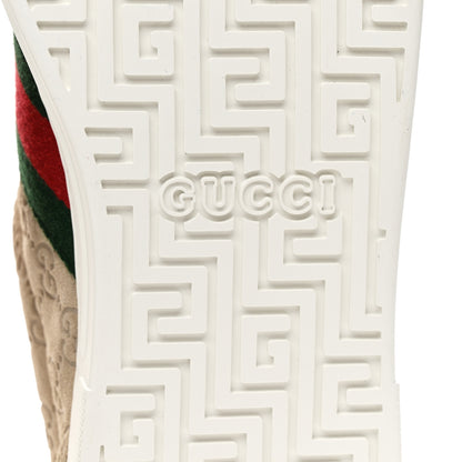 Gucci GG Suede Monogram Web Mens Sneakers 9 Oatmeal Mystic White 7 of 10