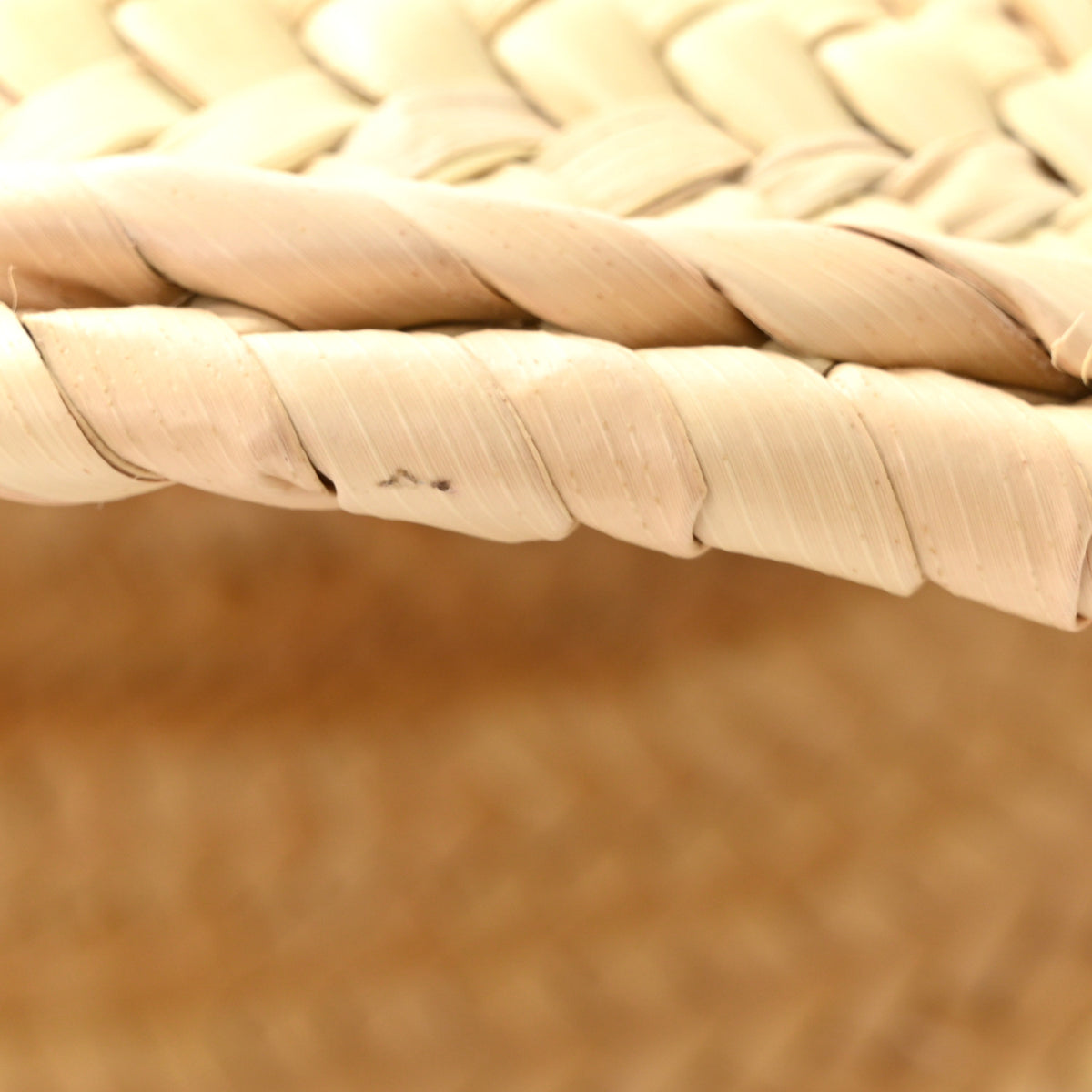 Raffia Small Basket Tote Bag Natural Tan