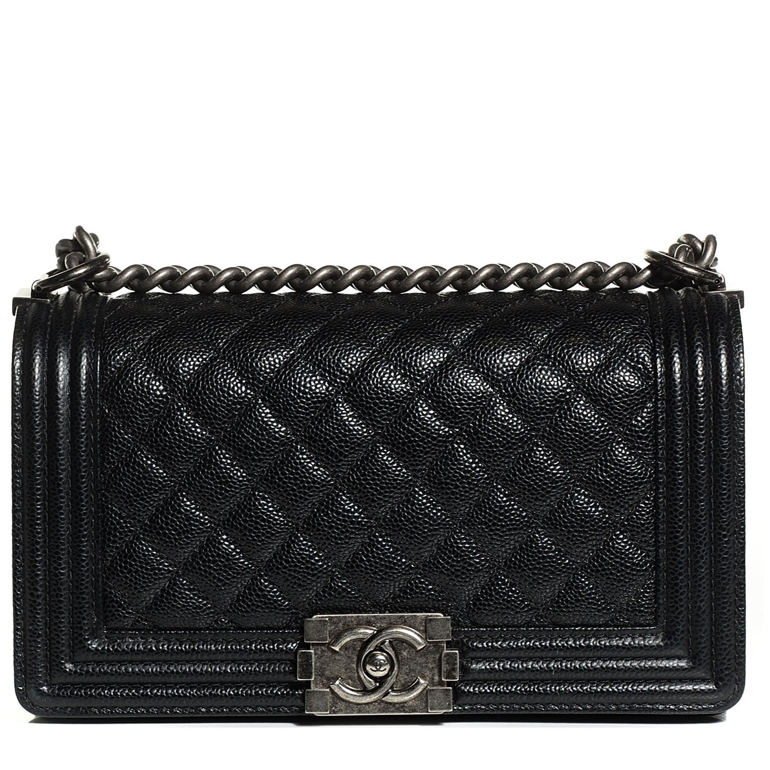 Chanel Caviar Quilted Medium Boy Flap Black 1 of 9