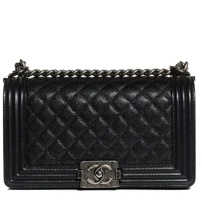Chanel Caviar Quilted Medium Boy Flap Black 1 of 9